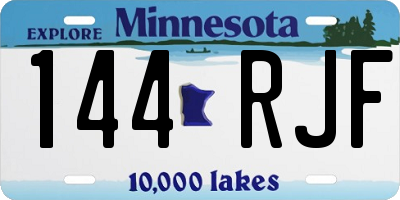 MN license plate 144RJF