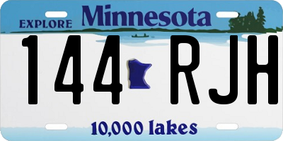 MN license plate 144RJH