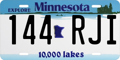 MN license plate 144RJI
