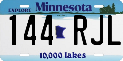 MN license plate 144RJL