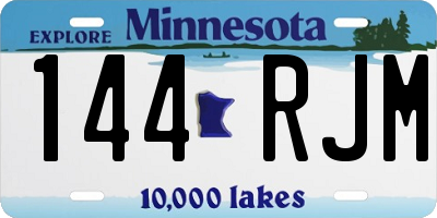 MN license plate 144RJM