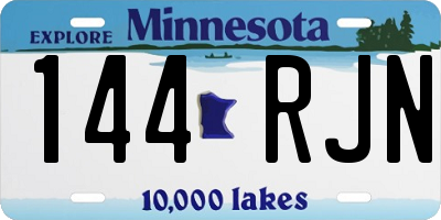 MN license plate 144RJN