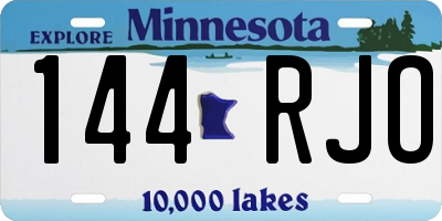 MN license plate 144RJO