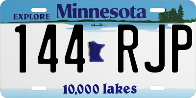 MN license plate 144RJP