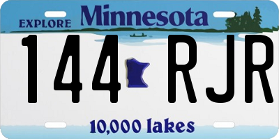 MN license plate 144RJR