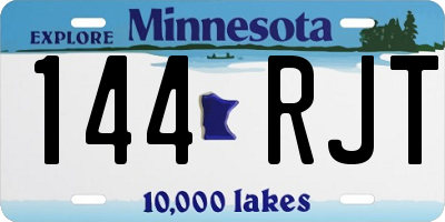 MN license plate 144RJT