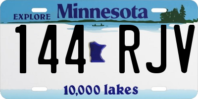 MN license plate 144RJV