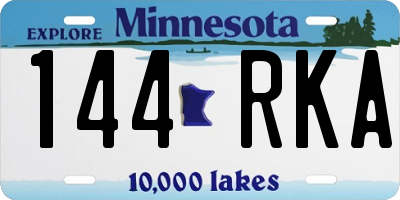 MN license plate 144RKA