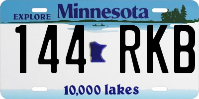 MN license plate 144RKB