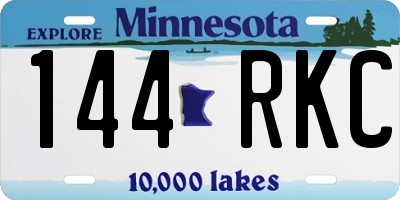 MN license plate 144RKC