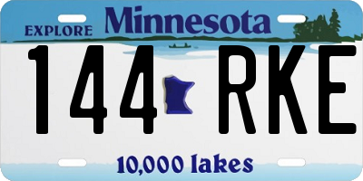 MN license plate 144RKE