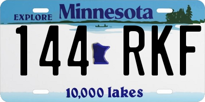 MN license plate 144RKF