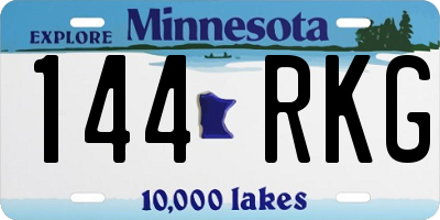 MN license plate 144RKG