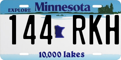 MN license plate 144RKH