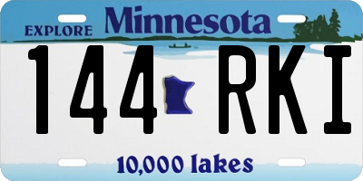 MN license plate 144RKI