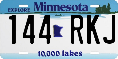 MN license plate 144RKJ