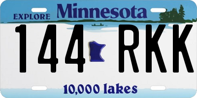MN license plate 144RKK