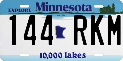 MN license plate 144RKM