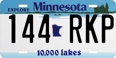 MN license plate 144RKP