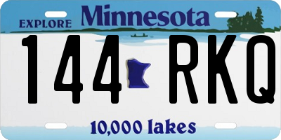 MN license plate 144RKQ