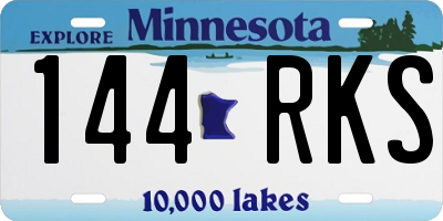 MN license plate 144RKS