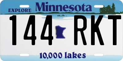 MN license plate 144RKT