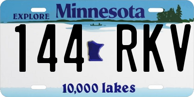 MN license plate 144RKV