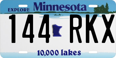 MN license plate 144RKX