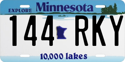 MN license plate 144RKY