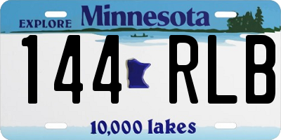 MN license plate 144RLB