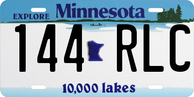 MN license plate 144RLC