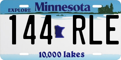 MN license plate 144RLE