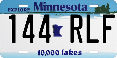 MN license plate 144RLF