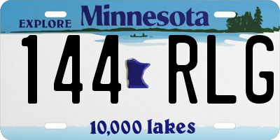 MN license plate 144RLG