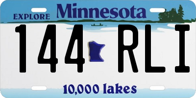 MN license plate 144RLI