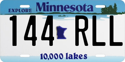 MN license plate 144RLL