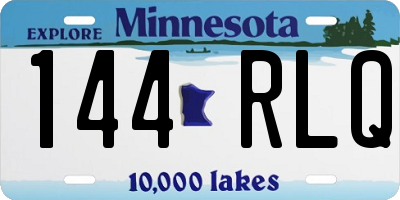 MN license plate 144RLQ