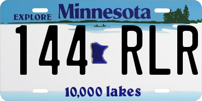 MN license plate 144RLR
