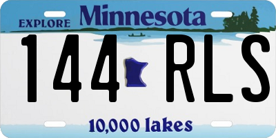 MN license plate 144RLS