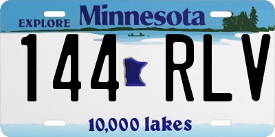 MN license plate 144RLV