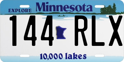 MN license plate 144RLX