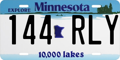 MN license plate 144RLY