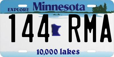 MN license plate 144RMA