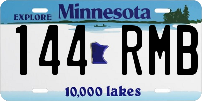 MN license plate 144RMB