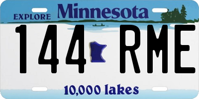 MN license plate 144RME