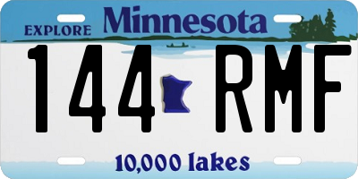 MN license plate 144RMF