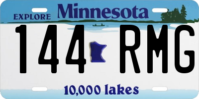 MN license plate 144RMG