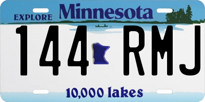 MN license plate 144RMJ