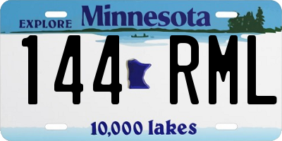 MN license plate 144RML