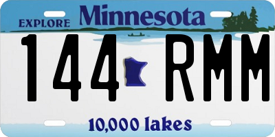 MN license plate 144RMM
